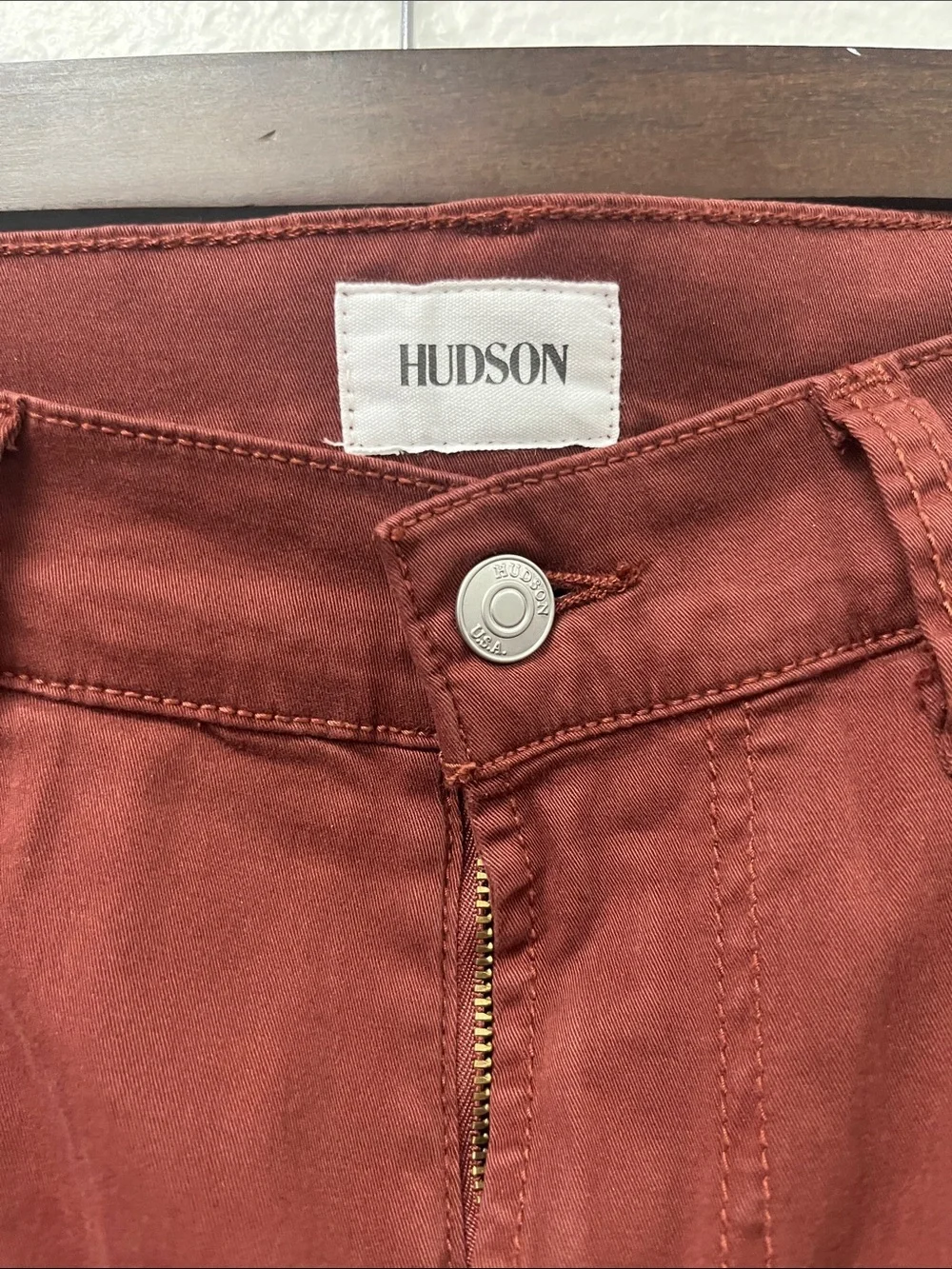 Hudson Slim Cargo Pants in Burgundy 33x32 #1148